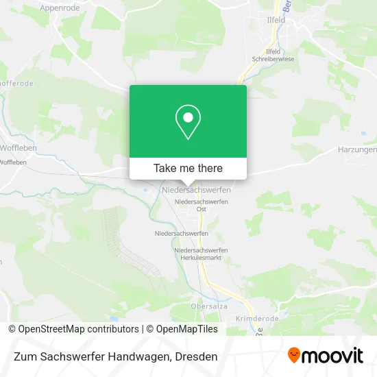 Карта Zum Sachswerfer Handwagen