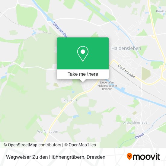 Карта Wegweiser Zu den Hühnengräbern
