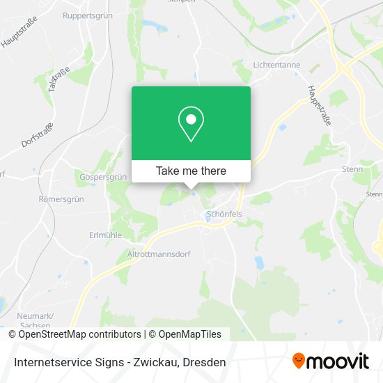 Карта Internetservice Signs - Zwickau