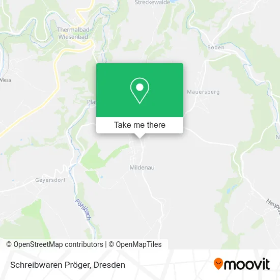 Карта Schreibwaren Pröger
