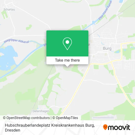 Карта Hubschrauberlandeplatz Kreiskrankenhaus Burg