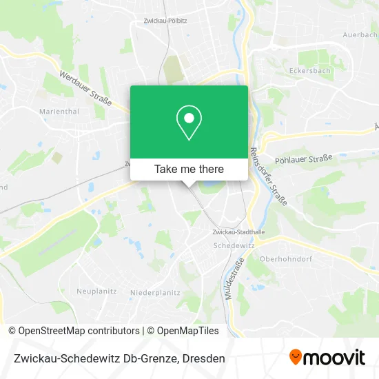 Карта Zwickau-Schedewitz Db-Grenze