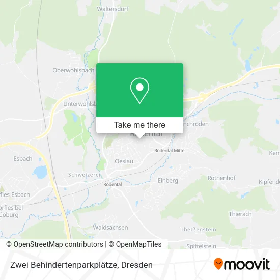 Карта Zwei Behindertenparkplätze