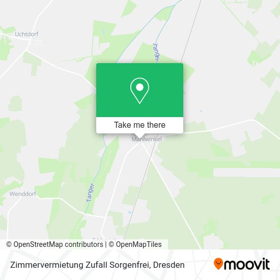 Карта Zimmervermietung Zufall Sorgenfrei
