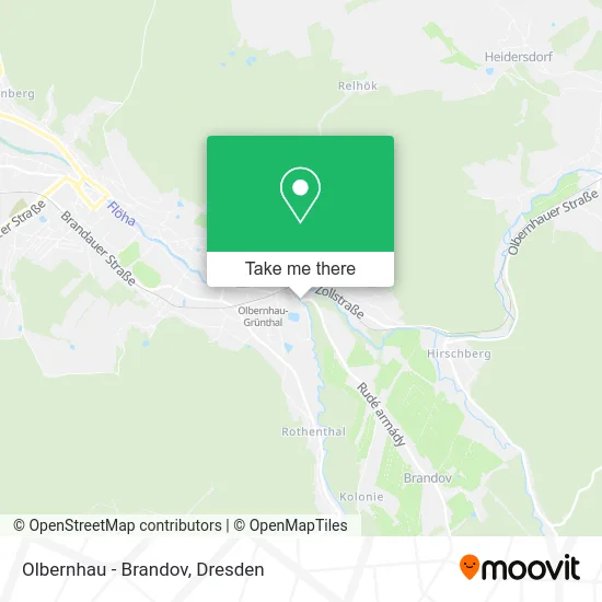 Карта Olbernhau - Brandov