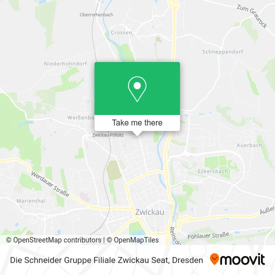 Карта Die Schneider Gruppe Filiale Zwickau Seat