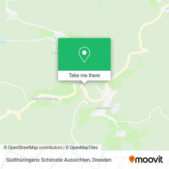 Карта Südthüringens Schönste Aussichten