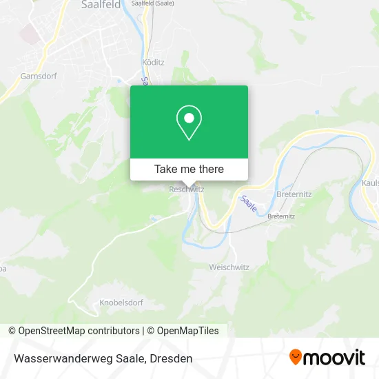 Карта Wasserwanderweg Saale