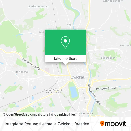 Карта Integrierte Rettungslleitstelle Zwickau