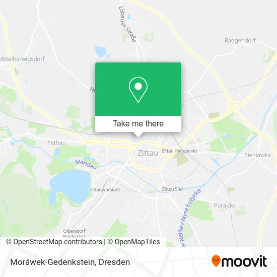 Карта Moráwek-Gedenkstein