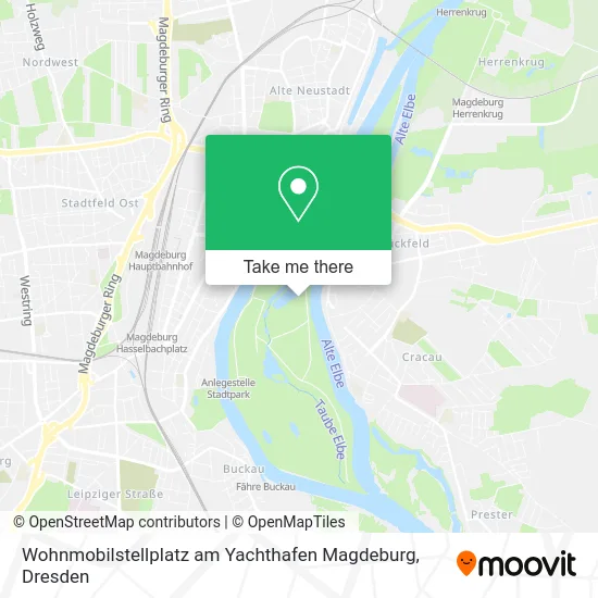 Карта Wohnmobilstellplatz am Yachthafen Magdeburg