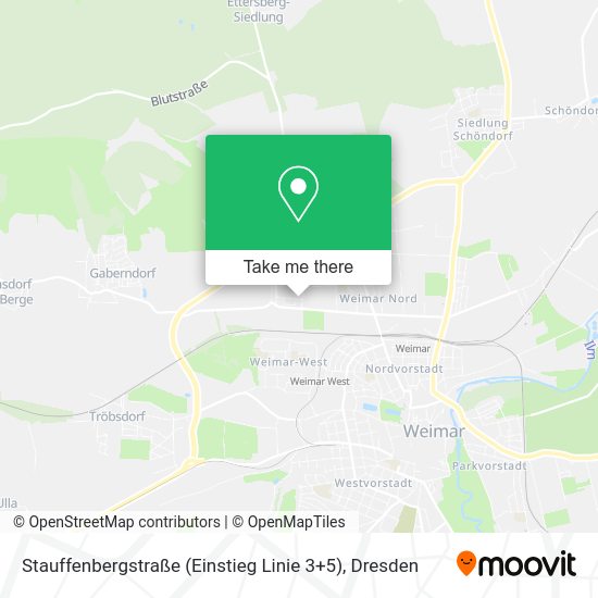 Карта Stauffenbergstraße (Einstieg Linie 3+5)