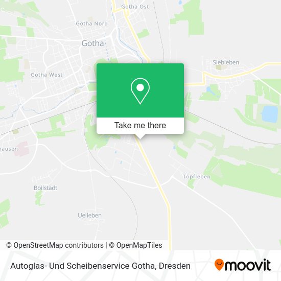 Карта Autoglas- Und Scheibenservice Gotha