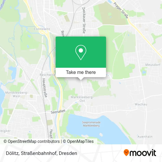 Карта Dölitz, Straßenbahnhof