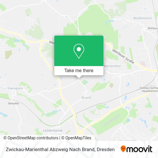 Карта Zwickau-Marienthal Abzweig Nach Brand