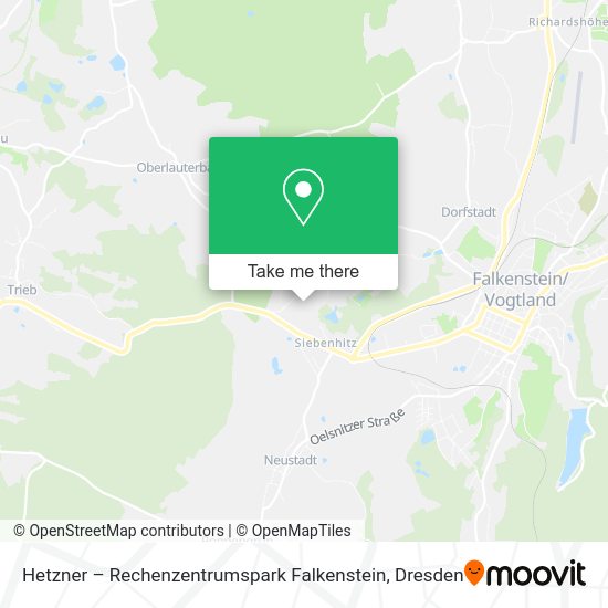 Карта Hetzner – Rechenzentrumspark Falkenstein