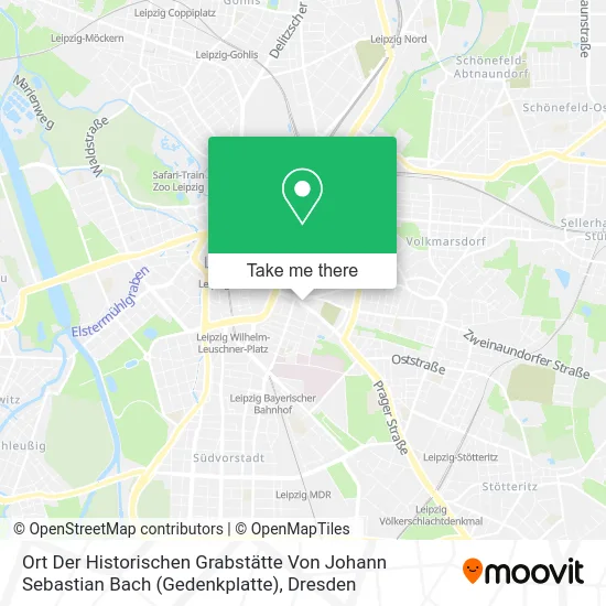 Карта Ort Der Historischen Grabstätte Von Johann Sebastian Bach (Gedenkplatte)