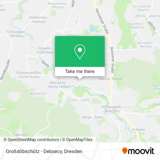 Карта Großdöbschütz - Debsecy
