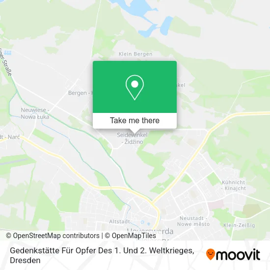 Карта Gedenkstätte Für Opfer Des 1. Und 2. Weltkrieges