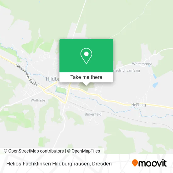 Карта Helios Fachklinken Hildburghausen