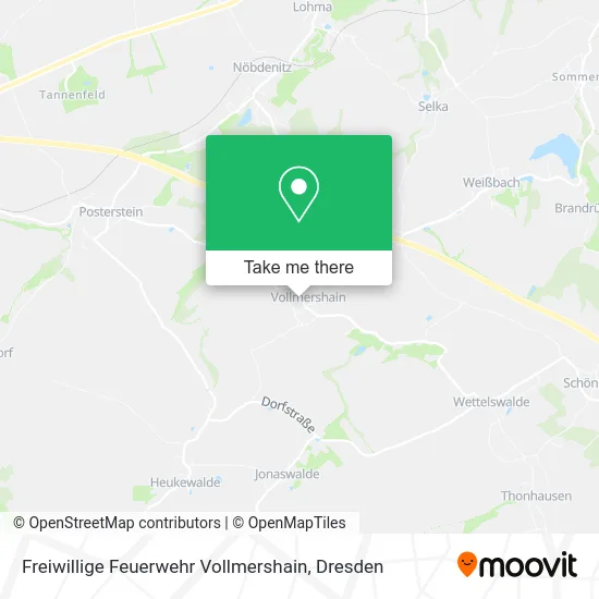 Карта Freiwillige Feuerwehr Vollmershain