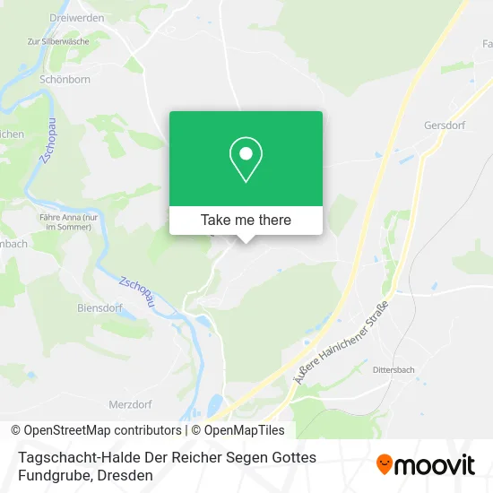 Карта Tagschacht-Halde Der Reicher Segen Gottes Fundgrube