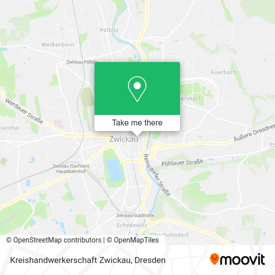 Карта Kreishandwerkerschaft Zwickau