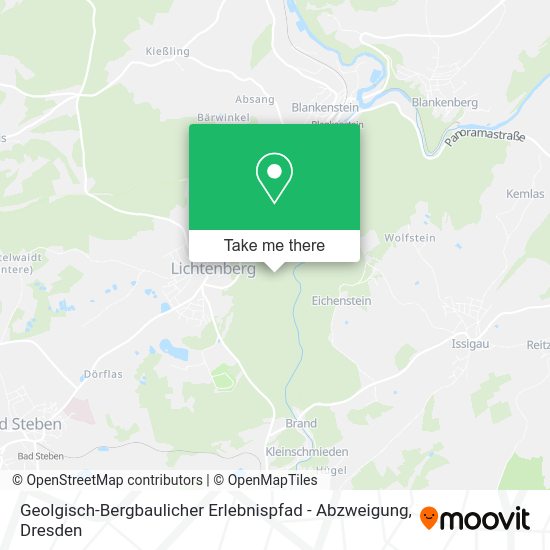 Карта Geolgisch-Bergbaulicher Erlebnispfad - Abzweigung
