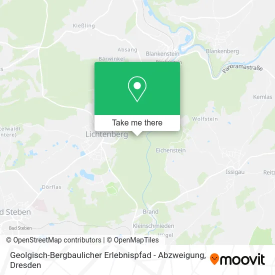 Карта Geolgisch-Bergbaulicher Erlebnispfad - Abzweigung