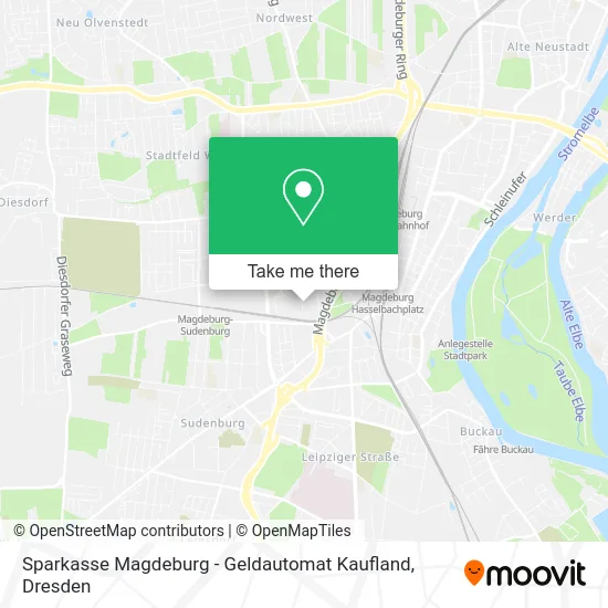 Карта Sparkasse Magdeburg - Geldautomat Kaufland