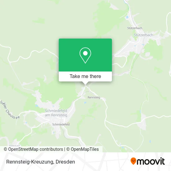 Карта Rennsteig-Kreuzung
