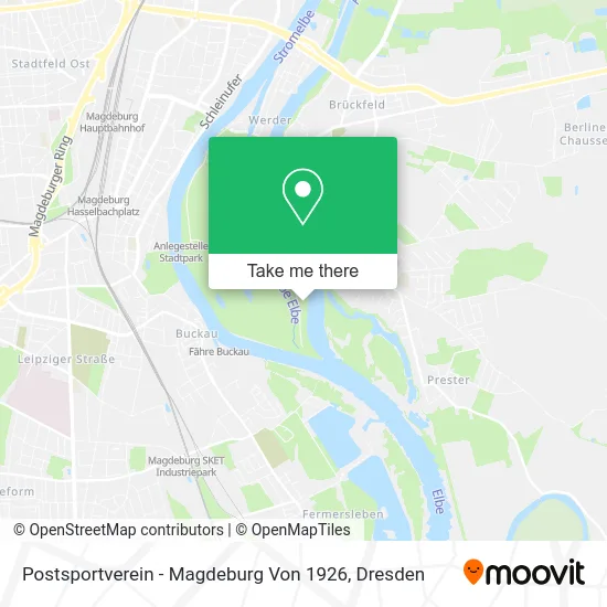 Карта Postsportverein - Magdeburg Von 1926