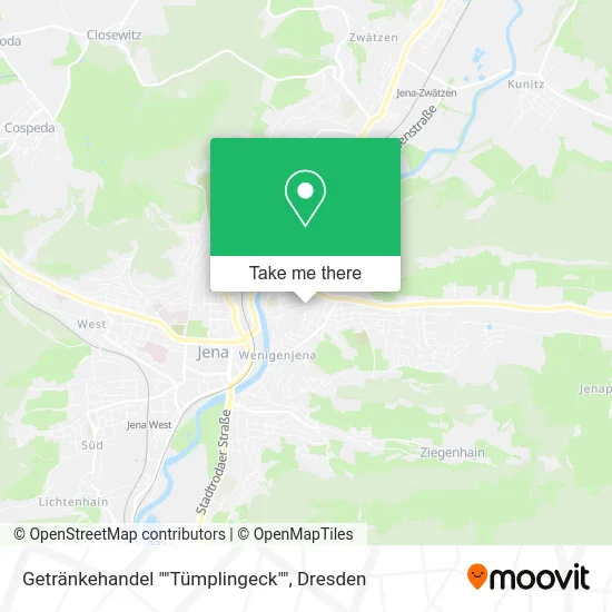 Карта Getränkehandel ""Tümplingeck""