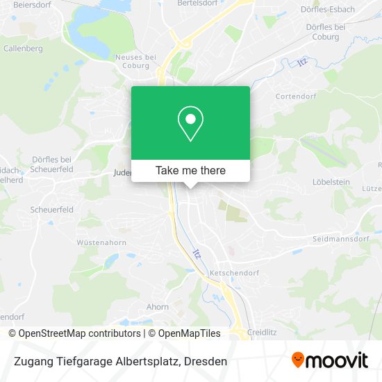 Карта Zugang Tiefgarage Albertsplatz