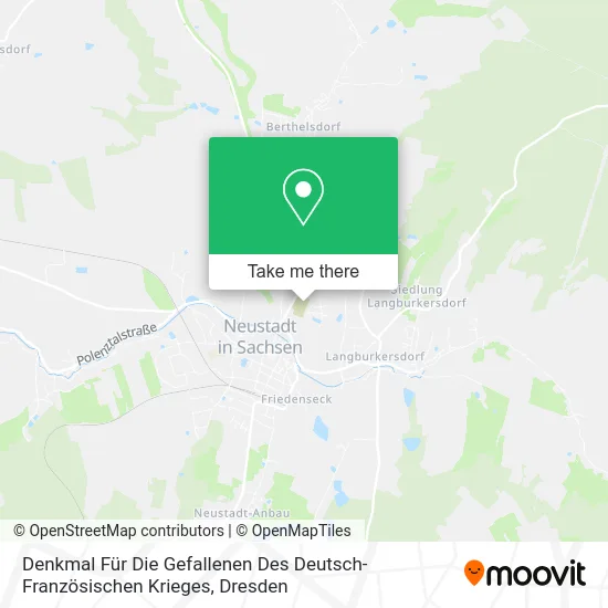 Карта Denkmal Für Die Gefallenen Des Deutsch-Französischen Krieges