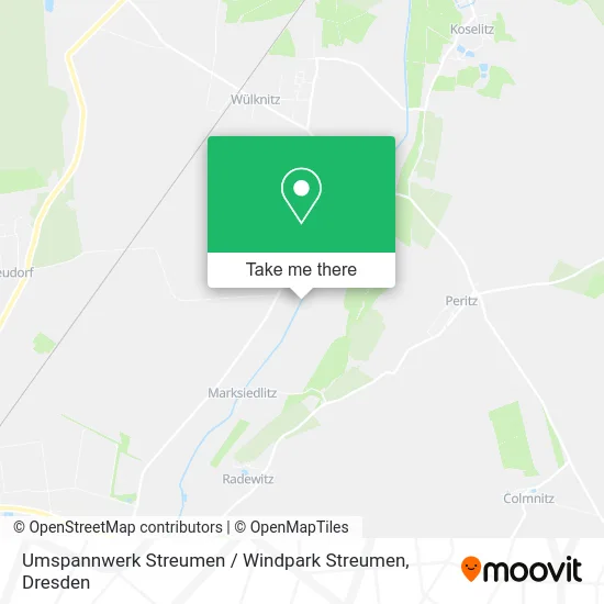 Карта Umspannwerk Streumen / Windpark Streumen