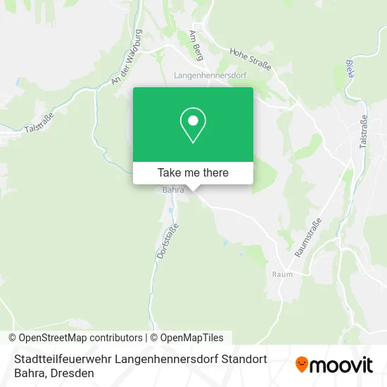 Карта Stadtteilfeuerwehr Langenhennersdorf Standort Bahra