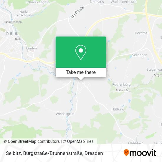 Карта Selbitz, Burgstraße / Brunnenstraße