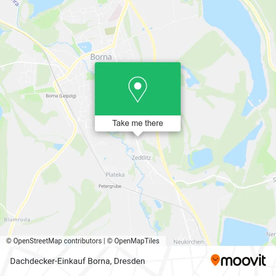 Карта Dachdecker-Einkauf Borna