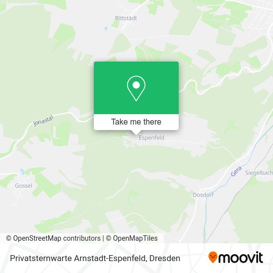 Карта Privatsternwarte Arnstadt-Espenfeld