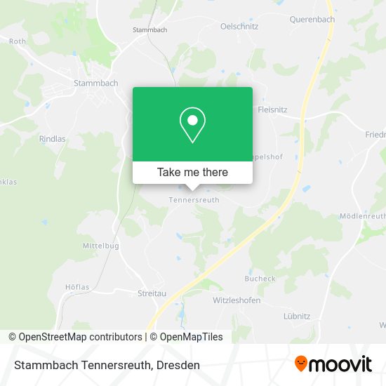 Карта Stammbach Tennersreuth