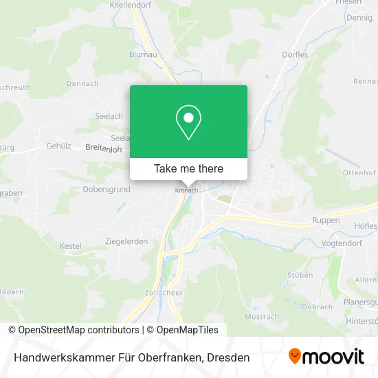 Карта Handwerkskammer Für Oberfranken
