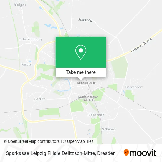 Карта Sparkasse Leipzig Filiale Delitzsch-Mitte