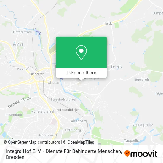 Карта Integra Hof E. V. - Dienste Für Behinderte Menschen