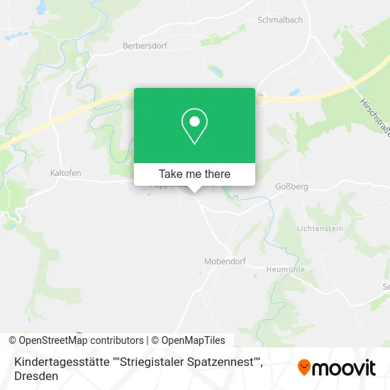 Карта Kindertagesstätte ""Striegistaler Spatzennest""