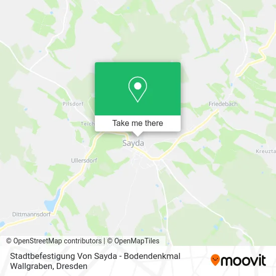 Карта Stadtbefestigung Von Sayda - Bodendenkmal Wallgraben