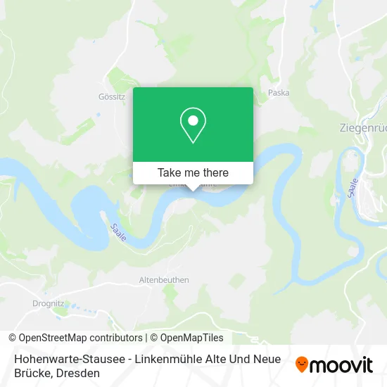 Карта Hohenwarte-Stausee - Linkenmühle Alte Und Neue Brücke