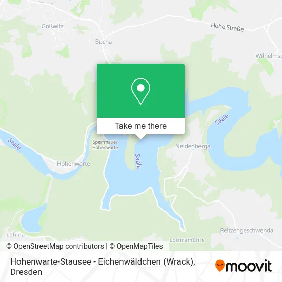 Карта Hohenwarte-Stausee - Eichenwäldchen (Wrack)