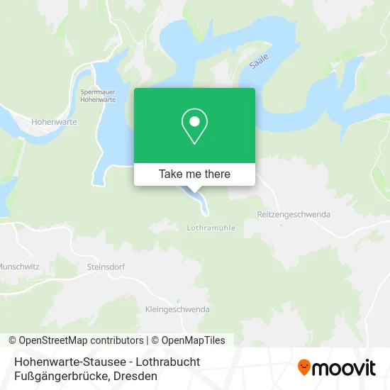 Карта Hohenwarte-Stausee - Lothrabucht Fußgängerbrücke