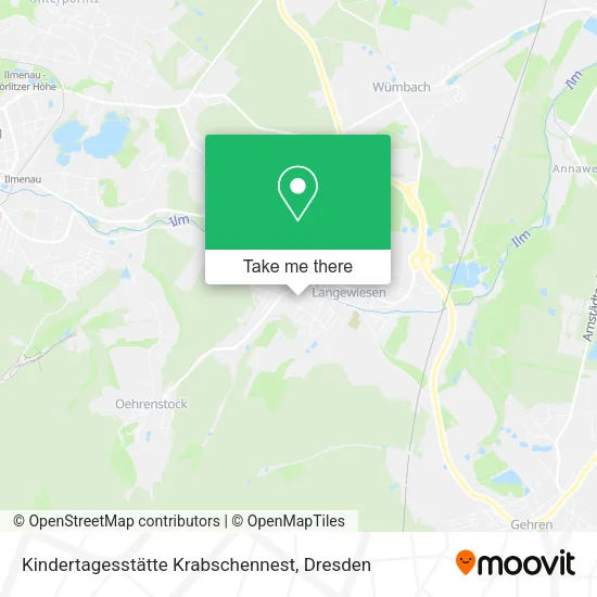 Карта Kindertagesstätte Krabschennest